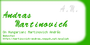 andras martinovich business card